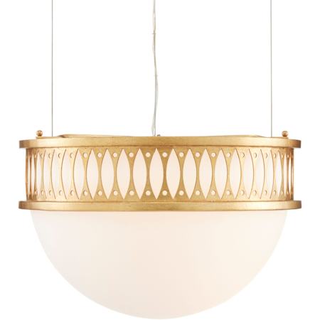 Currey and Company Lola 17" Wide Pendant Contemporary Gold Leaf / Painted Contemporary Gold