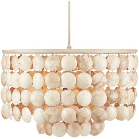 Currey and Company Buko 6 Light 32" Wide Chandelier Coco Cream