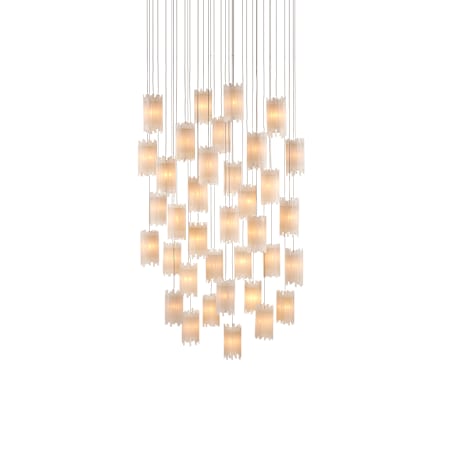 Currey and Company Escenia 36 Light 35" Wide LED Multi Light Pendant Frosted White / Silver