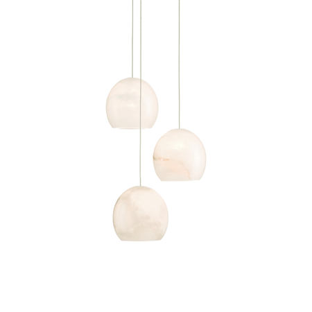 Currey and Company Lazio 3 Light 11" Wide LED Multi Light Pendant White / Silver