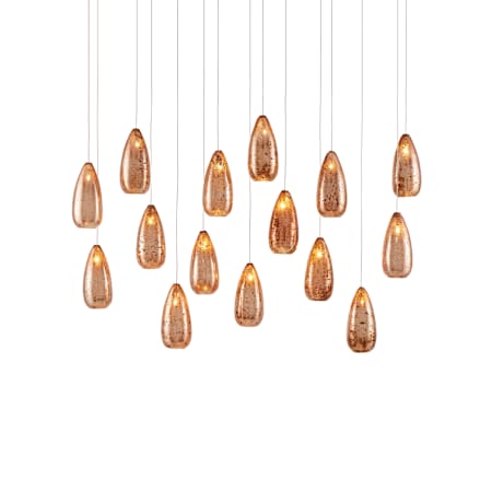 Currey and Company Rame 15 Light 48" Wide LED Multi Light Pendant Copper / Silver