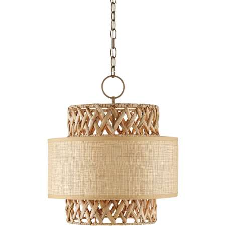Currey and Company Isola 4 Light 19" Wide Multi Light Pendant Khaki / Natural