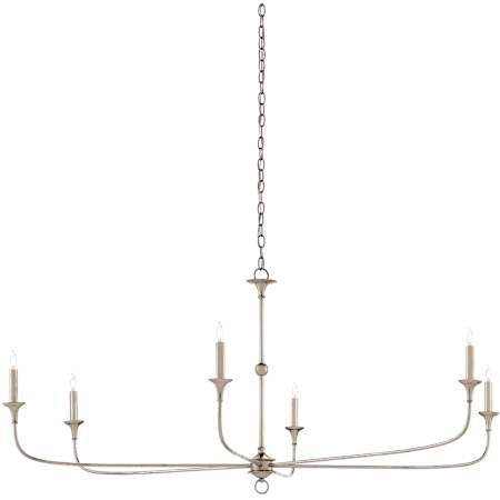 Currey and Company Nottaway 6 Light 61" Wide Pillar Candle Style Chandelier Champagne