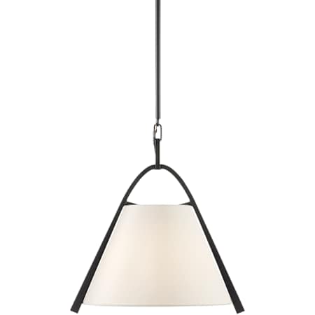 Currey and Company Frey 15" Wide Suspension Pendant Satin Black / Brown