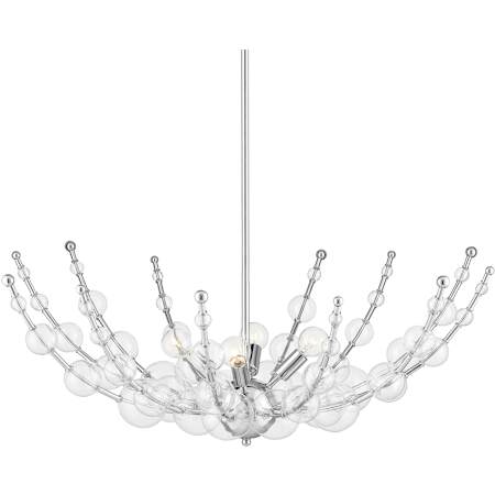 Currey and Company Abberton 4 Light 31" Wide Crystal Empire Chandelier Polished Nickel