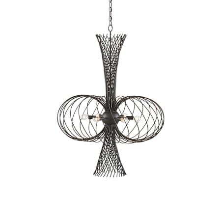 Currey and Company 6 Light 30" Wide LED Abstract Chandelier Bronze Gold