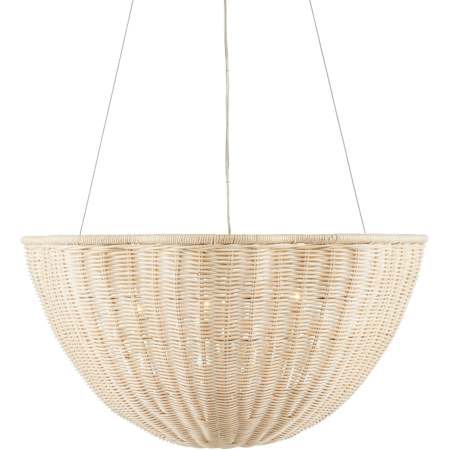Currey and Company 3 Light 26" Wide Chandelier Bleached Natural / Vanilla
