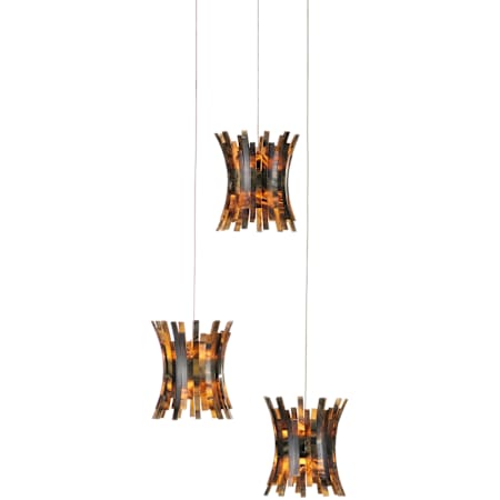 Currey and Company Alsop 3 Light 12" Wide Multi Light Pendant Brown / Black / Silver