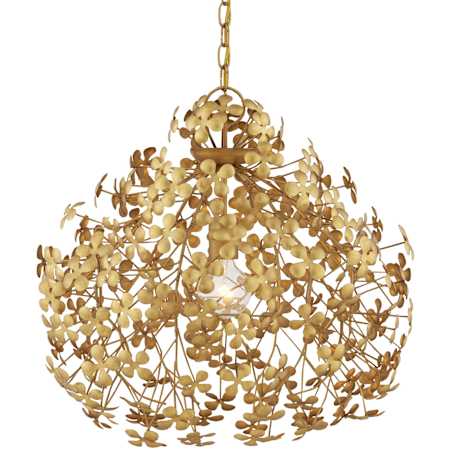 Currey and Company 23" Wide Chandelier Contemporary Gold Leaf / Gold
