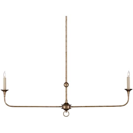 Currey and Company Nottaway 2 Light 40" Wide Wrought Iron Candle Style Chandelier Pyrite Bronze