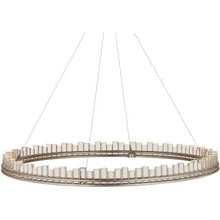 Currey and Company Pleiades 51" Wide LED Crystal Ring Chandelier Contemporary Silver Leaf / Contemporary Silver / Clear
