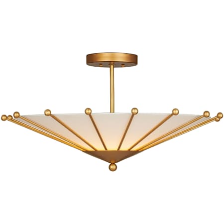 Currey and Company Epoch 26" Wide LED Semi-Flush Ceiling Fixture Contemporary Gold Leaf / Off White