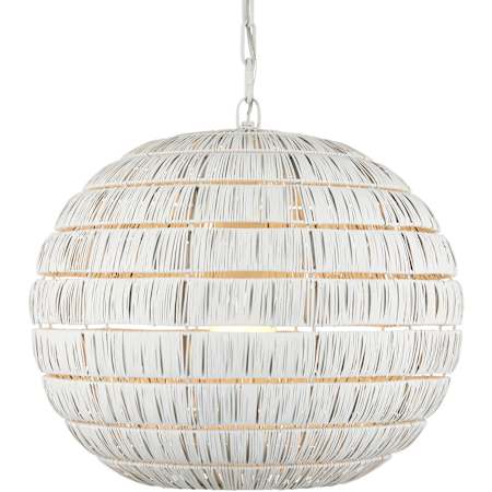 Currey and Company Panopolis 20" Wide Pendant White