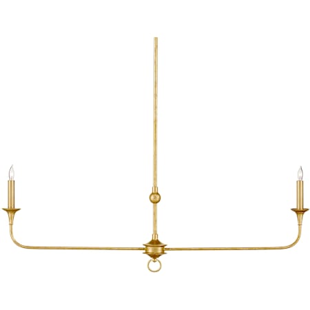 Currey and Company Nottaway 2 Light 40" Wide Taper Candle Style Chandelier Contemporary Gold Leaf