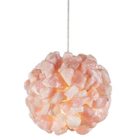 Currey and Company Clio 6" Wide Mini Pendant Rose / Brass