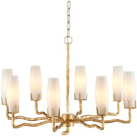 Currey and Company Mathilda 8 Light 36" Wide Chandelier White / Matte Gold