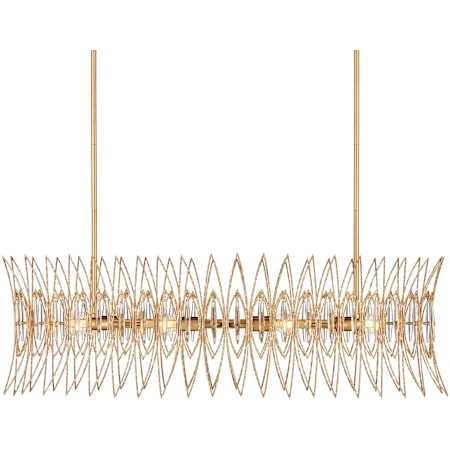 Currey and Company Marquise 8 Light 40" Wide Wrought Iron Chandelier Clear / Luxor Gold