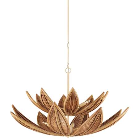 Currey and Company Cubana 8 Light 41" Wide Chandelier Natural / Coco Cream