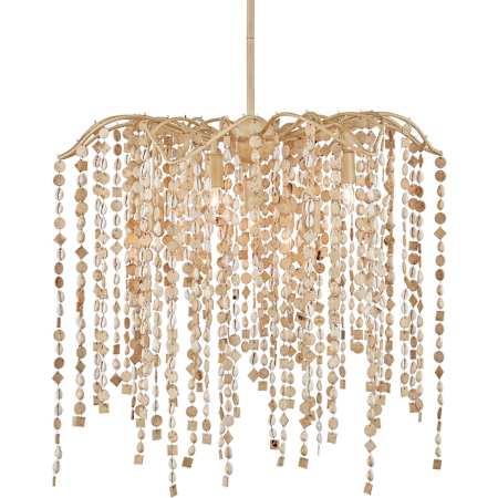 Currey and Company Kealia 7 Light 25" Wide Chandelier Natural / Coco Cream
