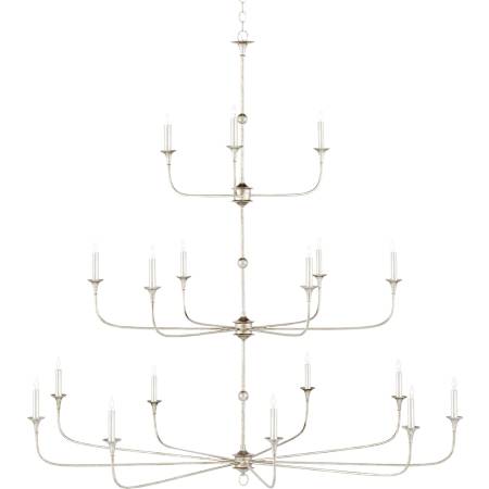 Currey and Company Nottaway 18 Light 60" Wide Wrought Iron Candle Style Chandelier Champagne