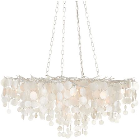 Currey and Company Lusso 16 Light 44" Wide Chandelier Natural / Pearlized White