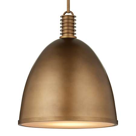 Currey and Company Cupola 24" Wide LED Pendant Antique Brass / White