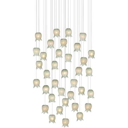 Currey and Company Polpo 36 Light 33" Wide Multi Light Pendant Green / Silver