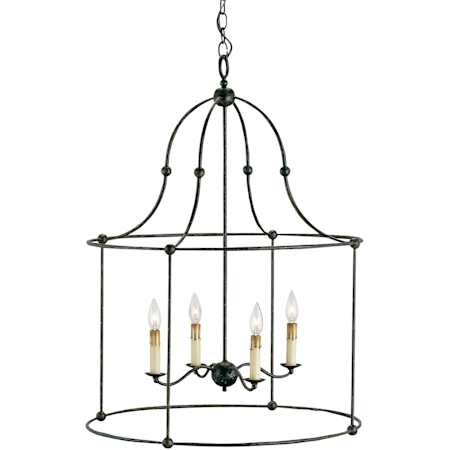 Currey and Company Fitzjames 33"H 4 Light Lantern Mayfair