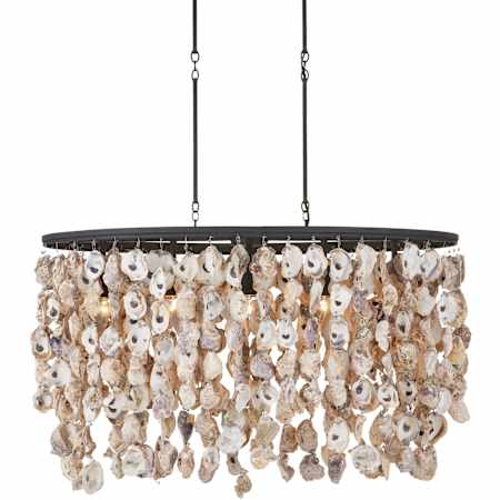 Currey and Company Stillwater 5 Light 20" High 1 Tier Chandelier Black Smith