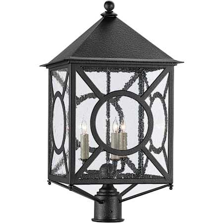Currey and Company Ripley 3 Light 27" Tall Outdoor Single Head Post Light Midnight