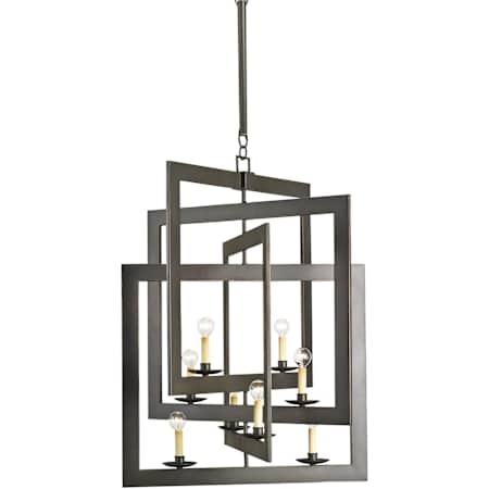 Currey and Company Middleton 8 Light Single Tier Chandelier Bronze Gold