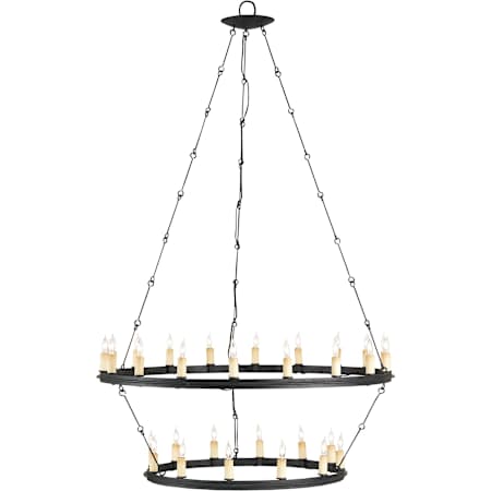 Currey and Company Toulouse 33" Wide 30 Light Chandelier Blacksmith