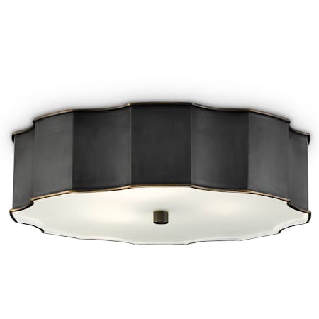Currey and Company Wexford 3 Light 20" Wide Flush Mount Drum Ceiling Fixture Oil Rubbed Bronze