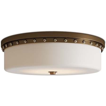 Currey and Company Barnabe 18" Wide Flush Mount Drum Ceiling Fixture White / Antique Brass / Polished Nickel