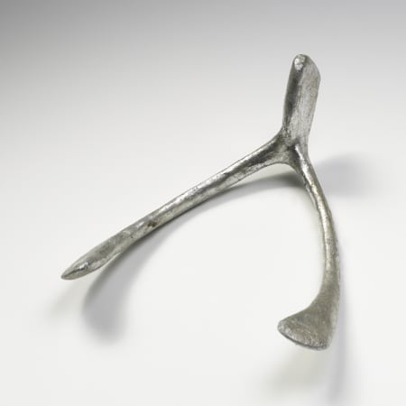Cyan Design 6" Wide Ornamental Wishbone Pewter
