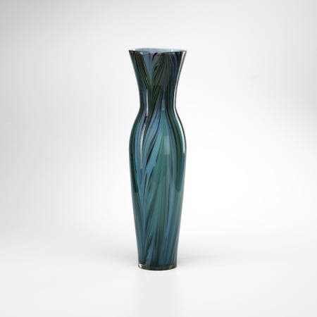 Cyan Design 23" Tall Peacock Feather Vase Multi Colored Blue