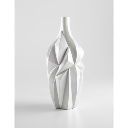 Cyan Design 21" Large Glacier Vase Gloss White Glaze