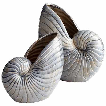 Cyan Design-08700-View of Set of Rippled Shell Vases - Sold Separately