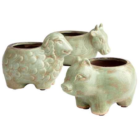 Cyan Design-08765-View of Set of Farm Friends - Lala Lamb, Friendly Cow, and Mr. Oinkers - Sold Separately