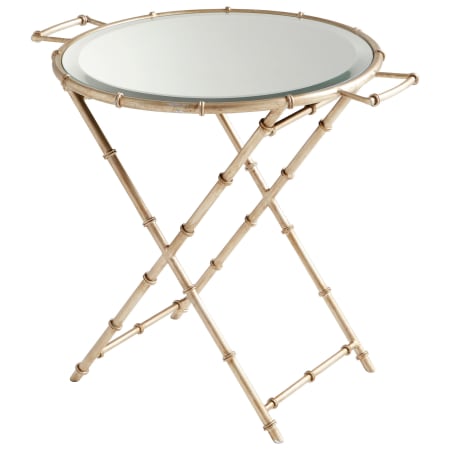 Cyan Design Amelia 22" Tall X 20" Wide Iron and Glass Accent Table Antique Silver