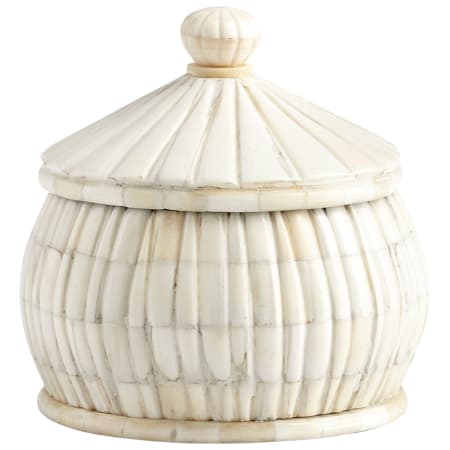 Cyan Design For Keeps 5-3/4" Diameter Bone and Wood Decorative Canister White