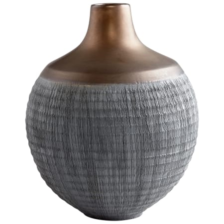 Cyan Design Osiris 9-1/2" Diameter Ceramic Vase Charcoal / Bronze