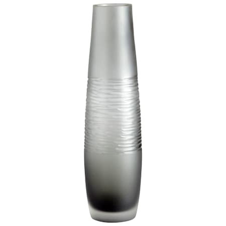 Cyan Design Banded Smoke 3-3/4" Diameter Glass Vase Gray