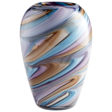 Cyan Design Borealis 7-1/2" Diameter Glass Vase Sky Blue Cafe Swirl