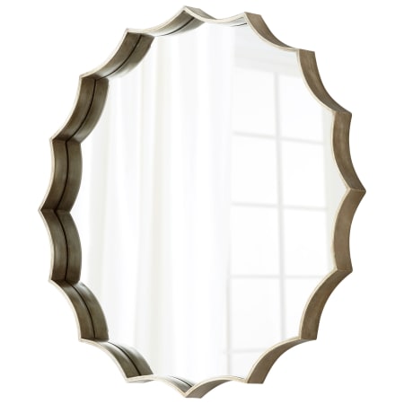 Cyan Design Luz 34-3/4" Diameter Geometric Framed Bathroom Wall Mirror Silver