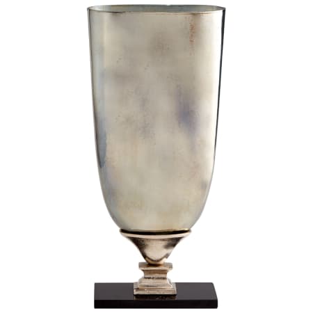 Cyan Design Chalice 10" Wide Aluminum, Glass, Marble Vase Rustic Nickel / Verdi