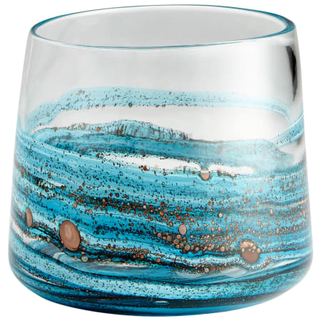 Cyan Design Rogue 8-1/2" Diameter Glass Vase Blue