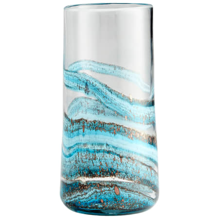Cyan Design Rogue 7-1/2" Diameter Glass Vase Blue