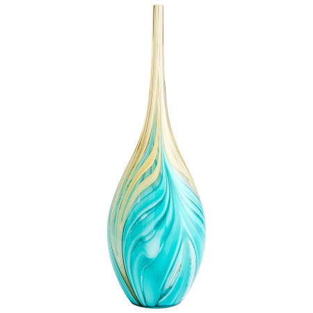 Cyan Design Parlor Palm 6-3/4" Diameter Glass Vase Amber / Blue