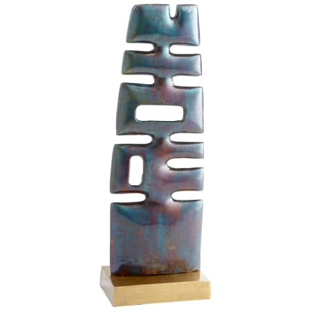 Cyan Design Aluminum Chamberlin Abstract Statue Cobalt Blue and Antique Brass